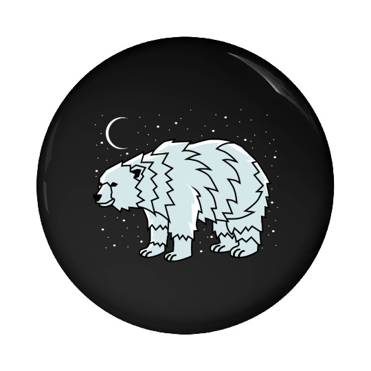 Tribal Polar Bear Indigenous Gift Pin Buttons