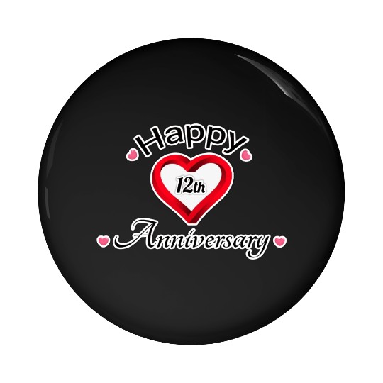 anniversary 12nd Pin Buttons