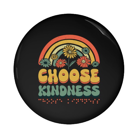 Choose Kindness Braille Alphabet Braille Language Pin Buttons