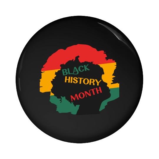 Black history month. African American woman Pin Buttons