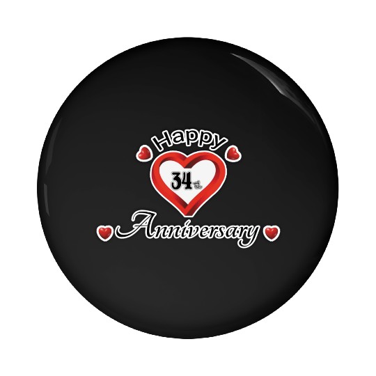 anniversary 34th Pin Buttons