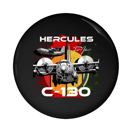 C-130 Hercules Military Aircraft Pin Buttons