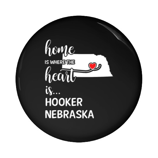 Hooker County Nebraska Is Where My Heart Is Gift Pin Buttons