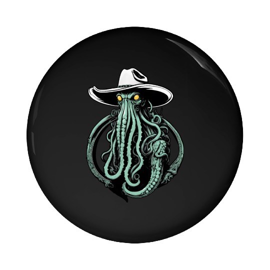 Weird Wild West - Cthulhu Cowboy Pin Buttons