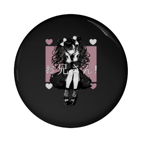 Gothic Maid Anime Harajuku Yami Kawaii Aesthetic Pin Buttons