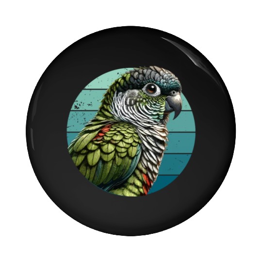 Green Cheeked Conure Art Cute Conure Pin Buttons