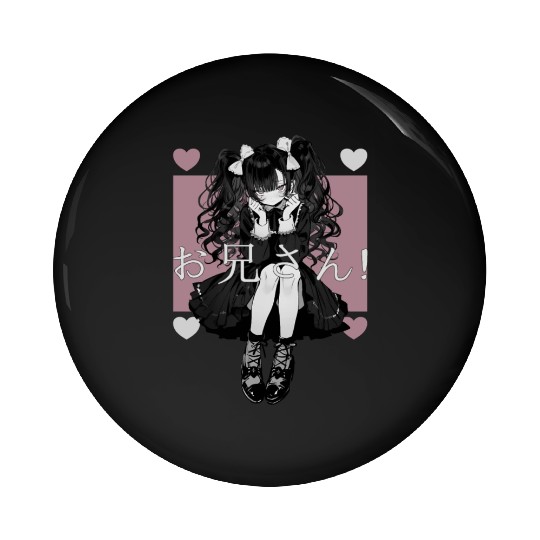 Gothic Maid Anime Harajuku Yami Kawaii Aesthetic Pin Buttons