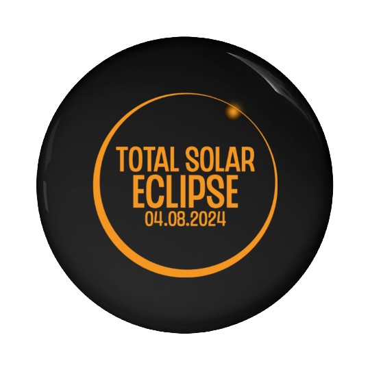 Total Eclipse Map Path of Totality Lover April 8, Pin Buttons