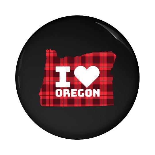 I Love Oregon Pin Buttons