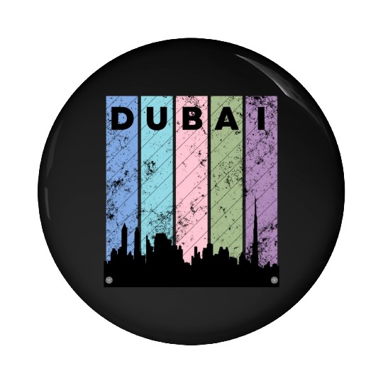 Dubai Love City Pin Buttons
