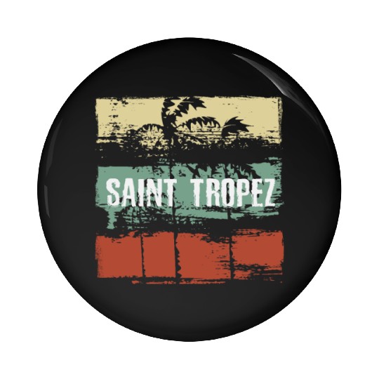Saint Tropez Artistic Vacation Souvenir Abstract Pin Buttons
