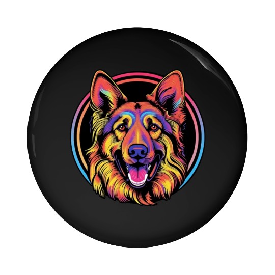 German Shepherd Funny Dog Halloween Costume Trick Pin Buttons