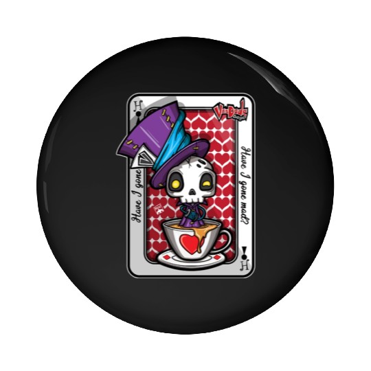 Mad Hatter Pin Buttons