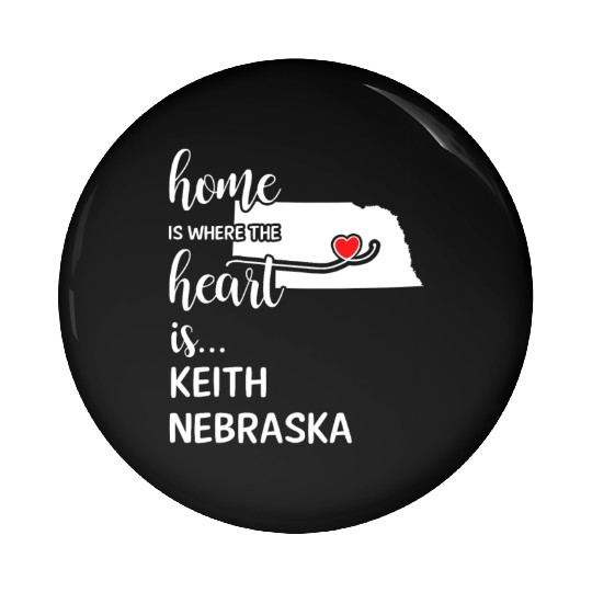 Keith County Nebraska Is Where My Heart Is Gift Pin Buttons