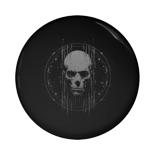 Skull Circle Dark 3 Pin Buttons