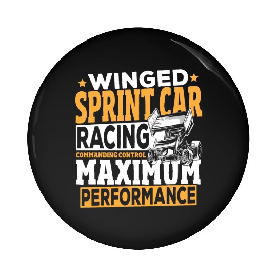 Winged Sprint Car Racing Commanding Control Pin Buttons