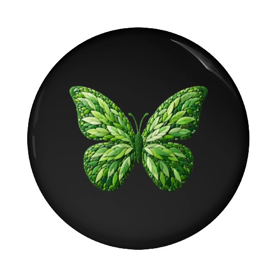 Verdant Leafwing Monarch Butterfly Pin Buttons