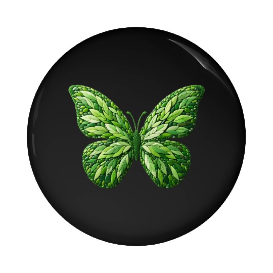 Verdant Leafwing Monarch Butterfly Pin Buttons