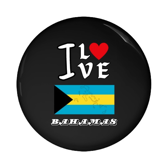 I Love Bahamas Pin Buttons