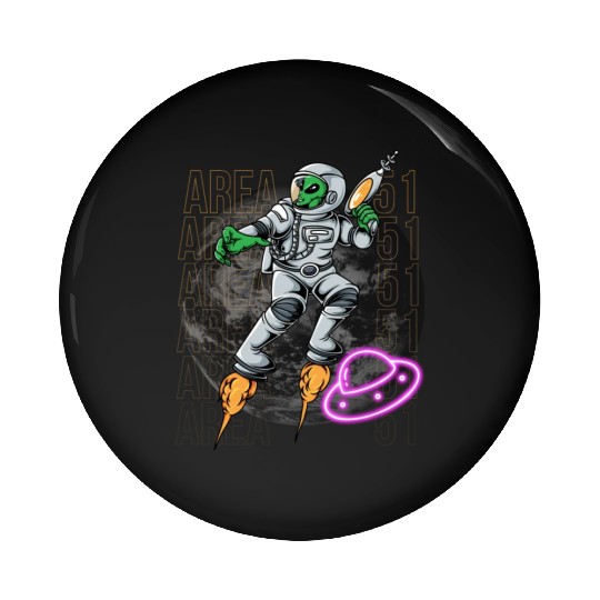 Area 51 Alien Pin Buttons