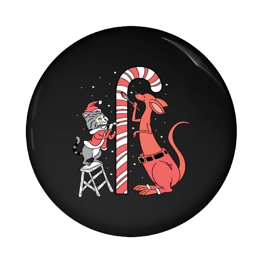 Delicious Candy Cane Foodie and Candy Lover Gift Pin Buttons