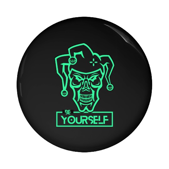 Be Yourself Crazy Joker neon Style Design Pin Buttons