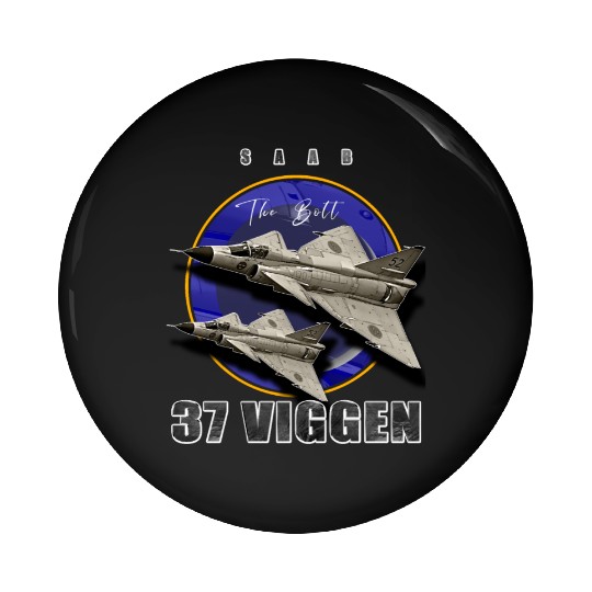 Saab 37 Viggen Swedish Multi Combat Aircraft Pin Buttons