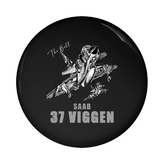 Saab 37 Viggen Swedish Multi Combat Aircraft Pin Buttons