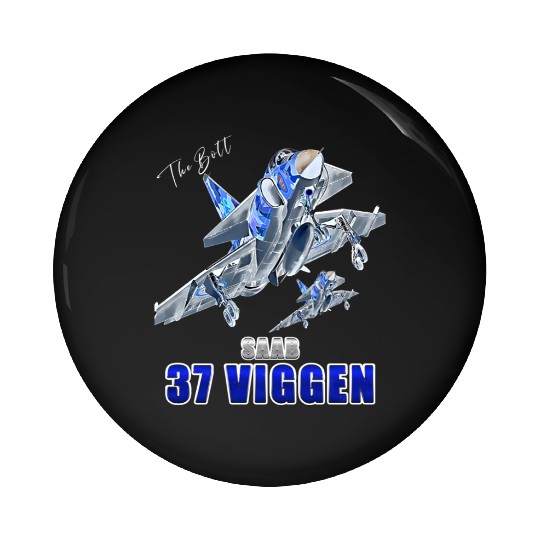 Saab 37 Viggen Swedish Multi Combat Aircraft Pin Buttons