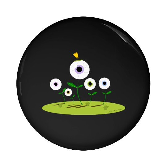 CIRCUS IN SPRING: EYES ON SPRING FLOWERS Pin Buttons