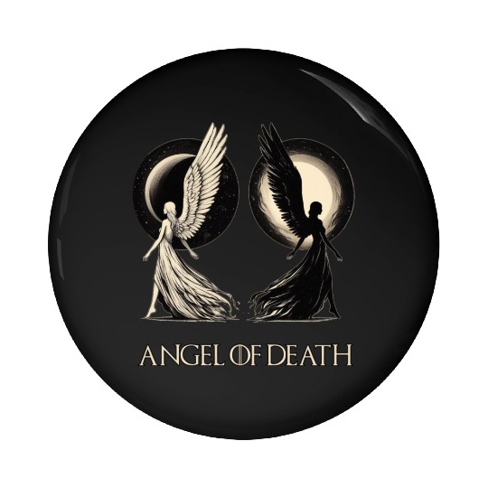 Angel of Death - Sun And Moon Mystical Artwork Pin Buttons