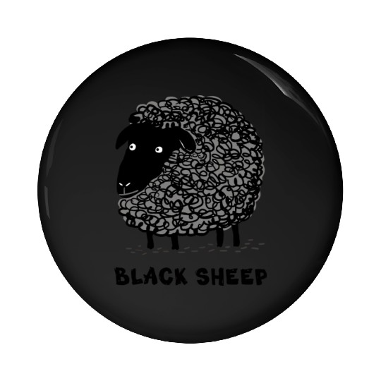 Black Sheep Pin Buttons