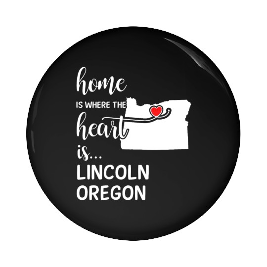 Lincoln County Oregon Is Where My Heart Is Gift Pin Buttons