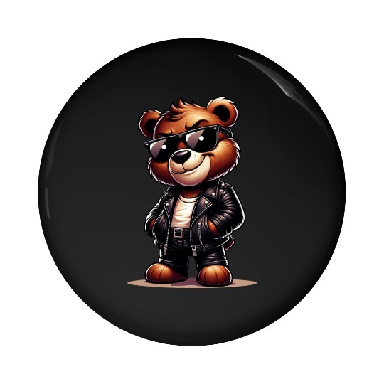 Bad Teddy Bear Pin Buttons