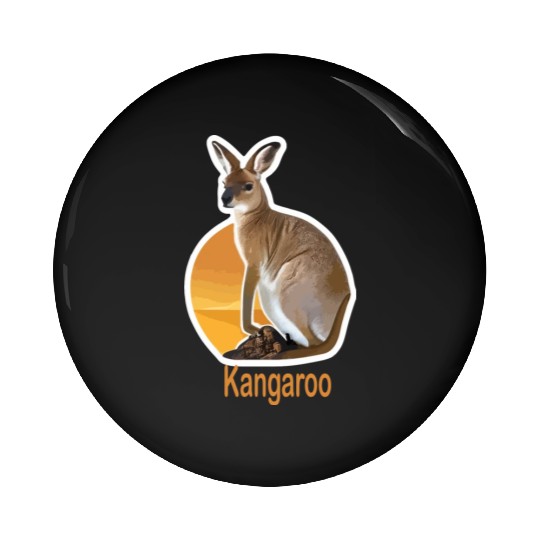 cute kangaroo animal Pin Buttons