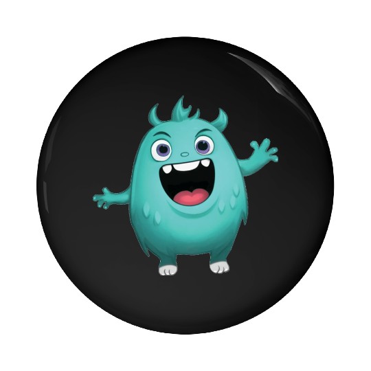 Tosca Blue Monster Pin Buttons