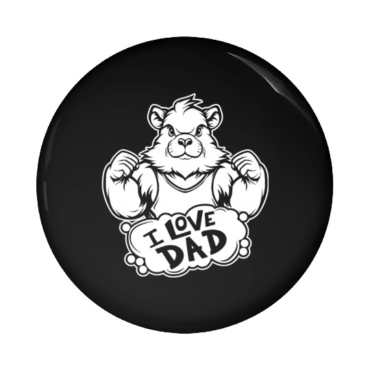 Guinea Pig Cavy I Love Dad Pin Buttons