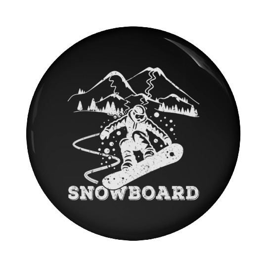 Snowboarding Freestyle Big Mountain Boarding Pin Buttons