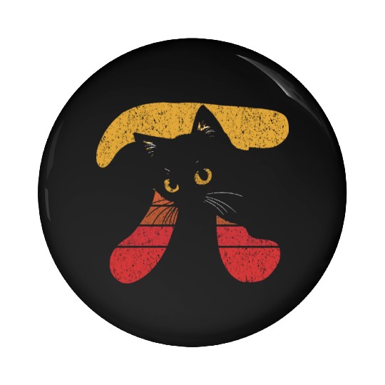 Funny Black Cat Pi Day Pin Buttons