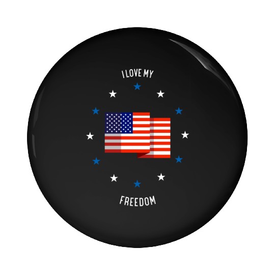 I love my freedom (pd6) Pin Buttons
