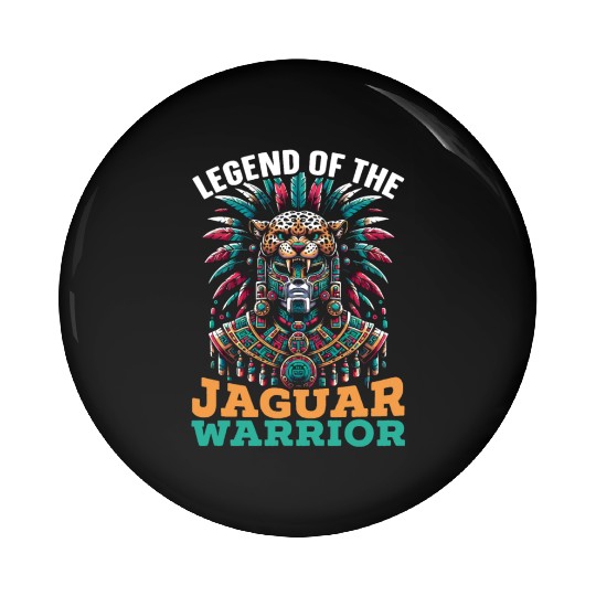 Aztec Jaguar Warrior Aztec Culture Indigenous Pin Buttons