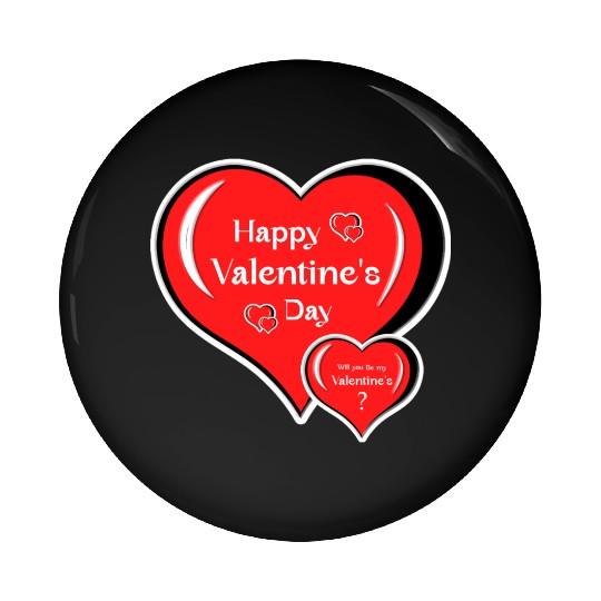 Valentine's Day. Pin Buttons