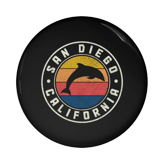 San Diego California Dolphin Souvenir Pin Buttons