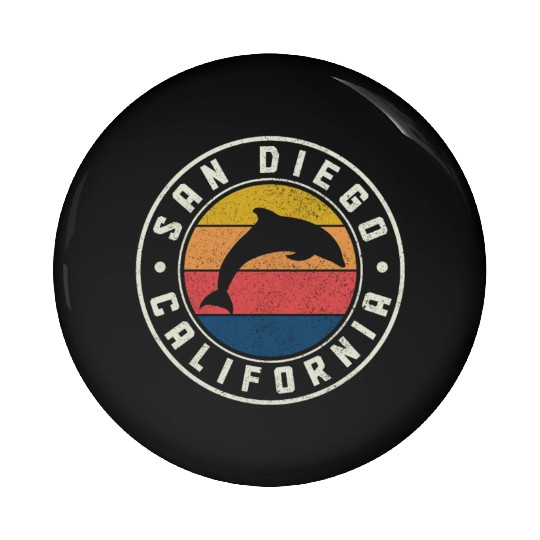 San Diego California Dolphin Souvenir Pin Buttons