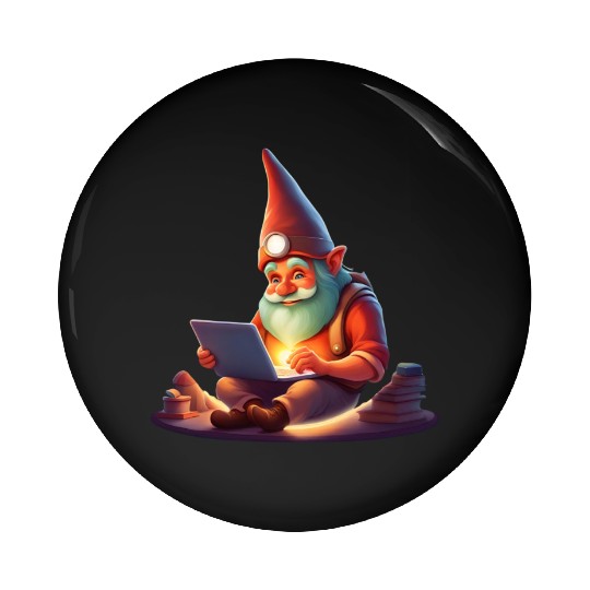 A Father's Day Gnome as a tech-savvy dad Pin Buttons