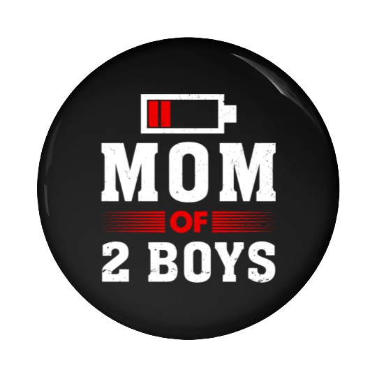 Mom of 2 Boys Mom and Son Matching Mom Pin Buttons