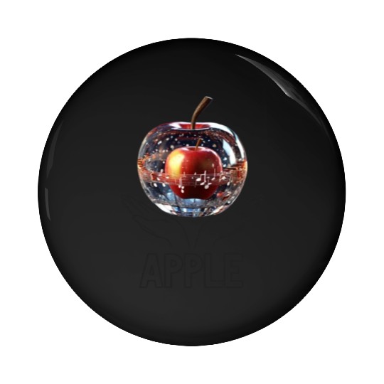 Crystal Apple Pin Buttons