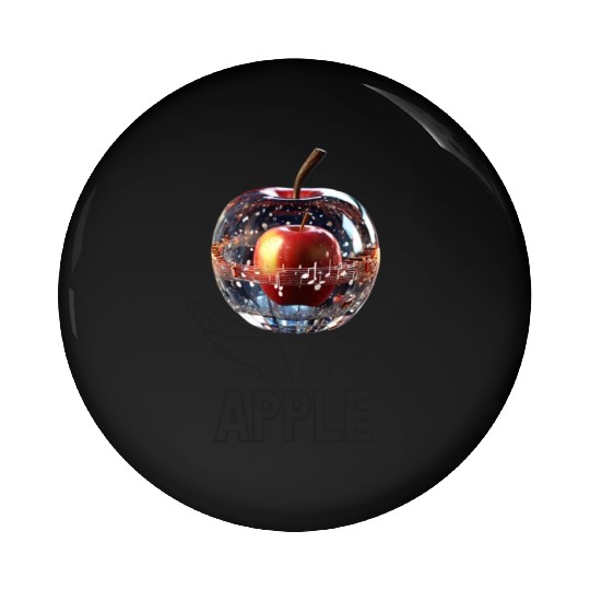 Crystal Apple Pin Buttons