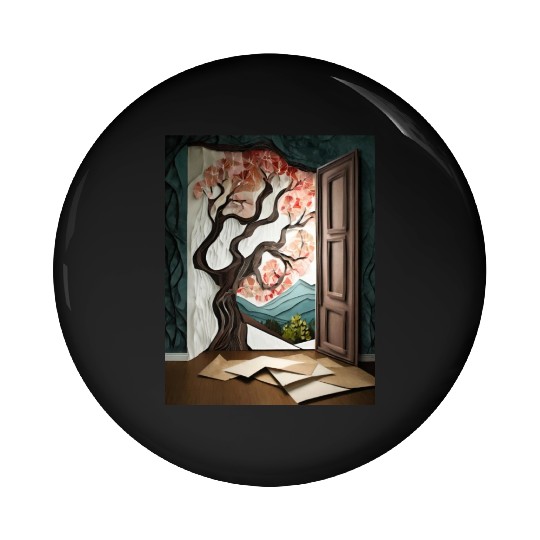 Firefly Dark room with near window with tree 85837 Pin Buttons