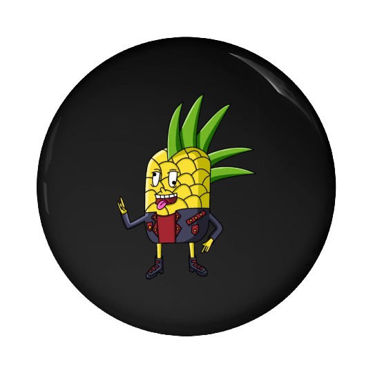 Punk Pineapple Pin Buttons